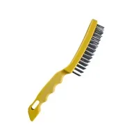 Щетка металлическая ручная, шестирядная, пластиковая ручка